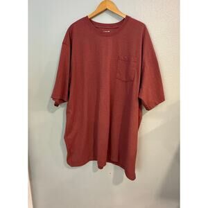 Carhartt Men’s Loose Fit Burgandy Shirt Size 4XL Tall Workwear